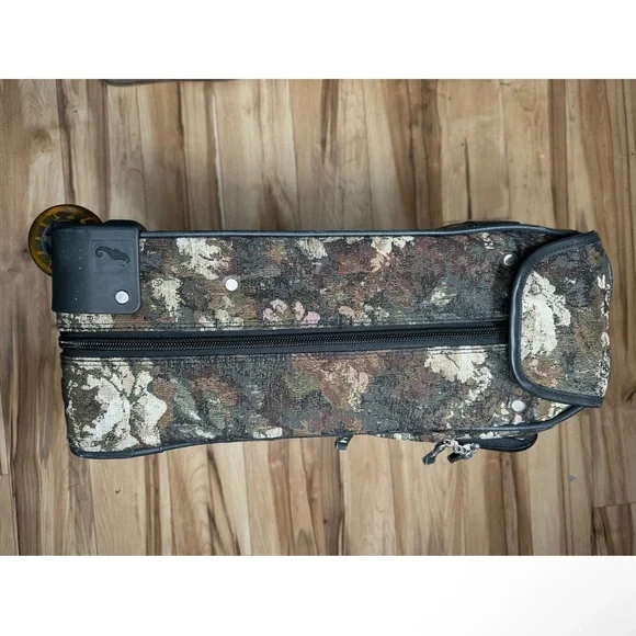 Vintage Atlantic Brown and Green Floral Travel Bag